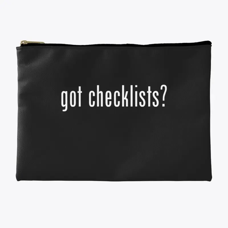 got checklists?  